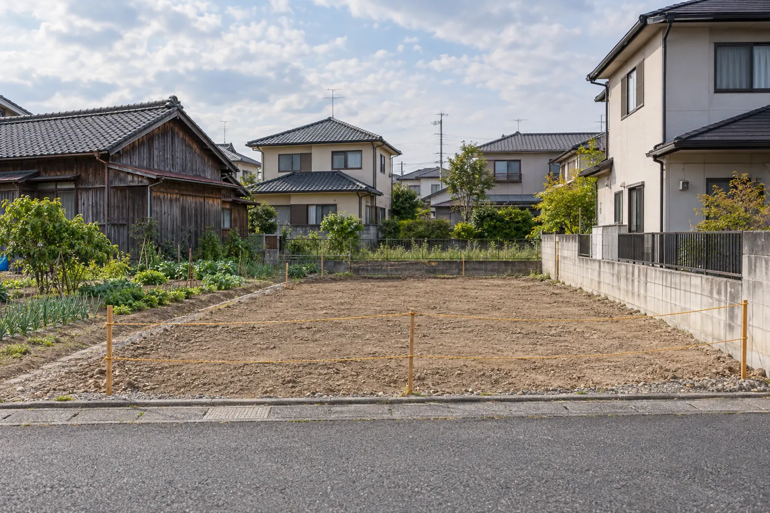 住宅を解体したあとの更地