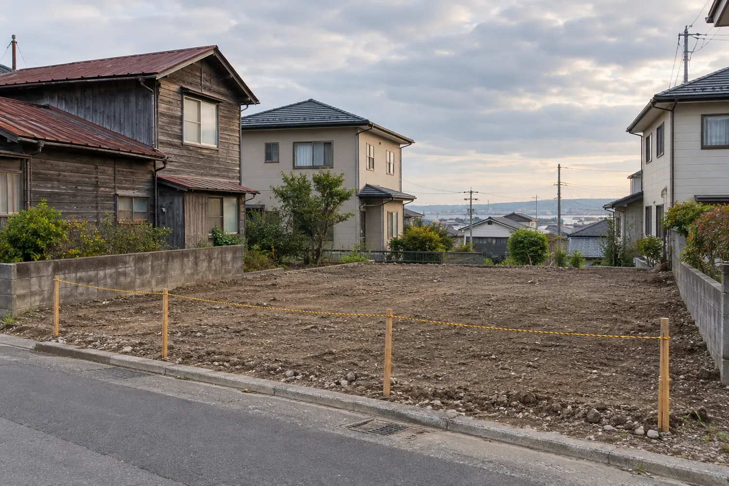 住宅を解体したあとの更地