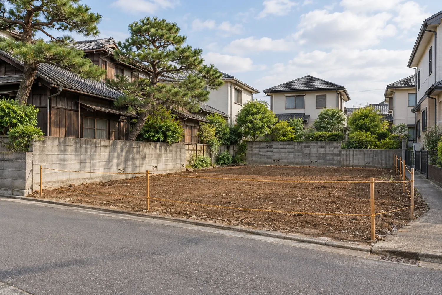 住宅を解体したあとの更地
