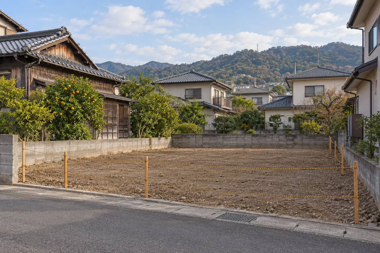 住宅を解体したあとの更地