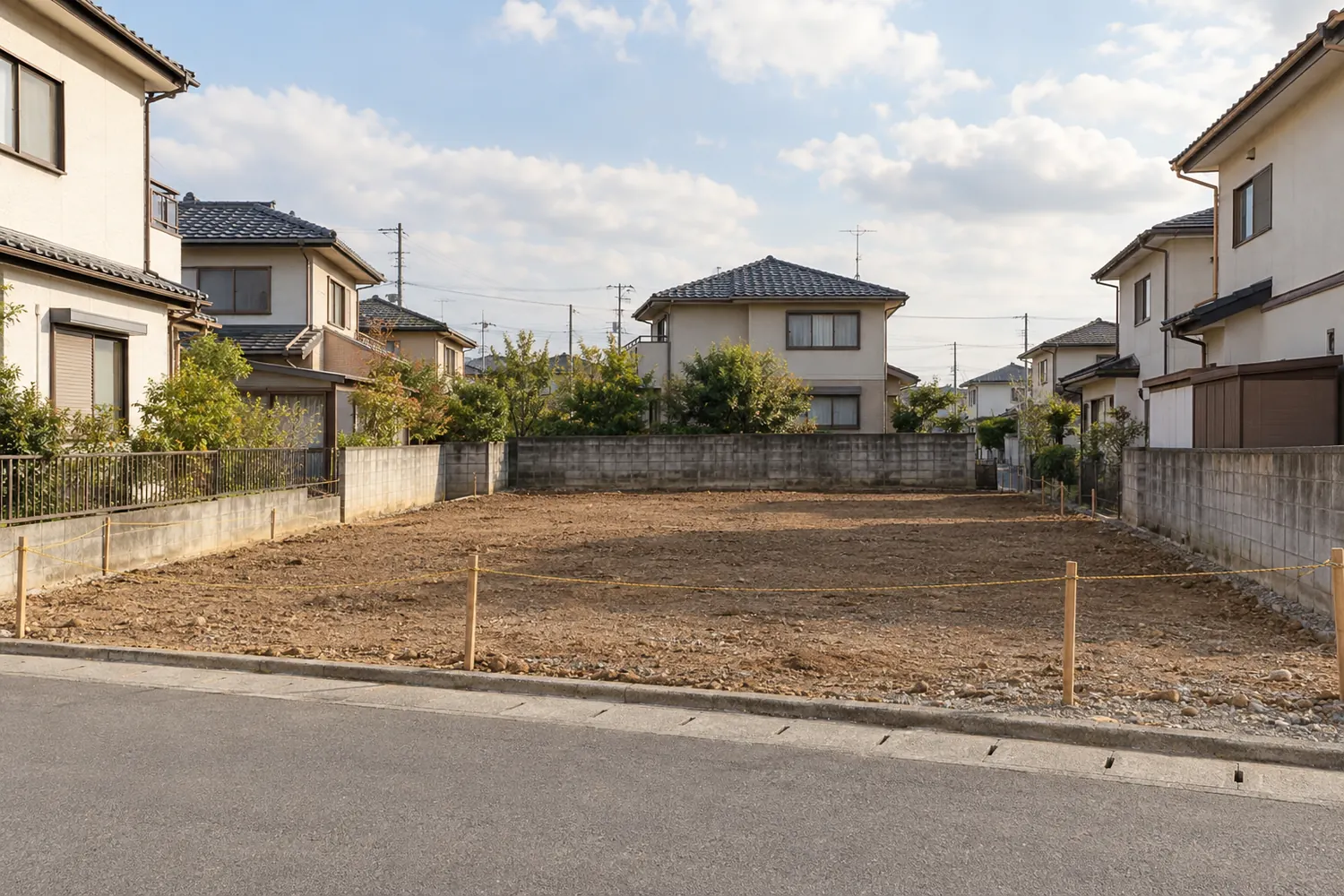 住宅を解体したあとの更地