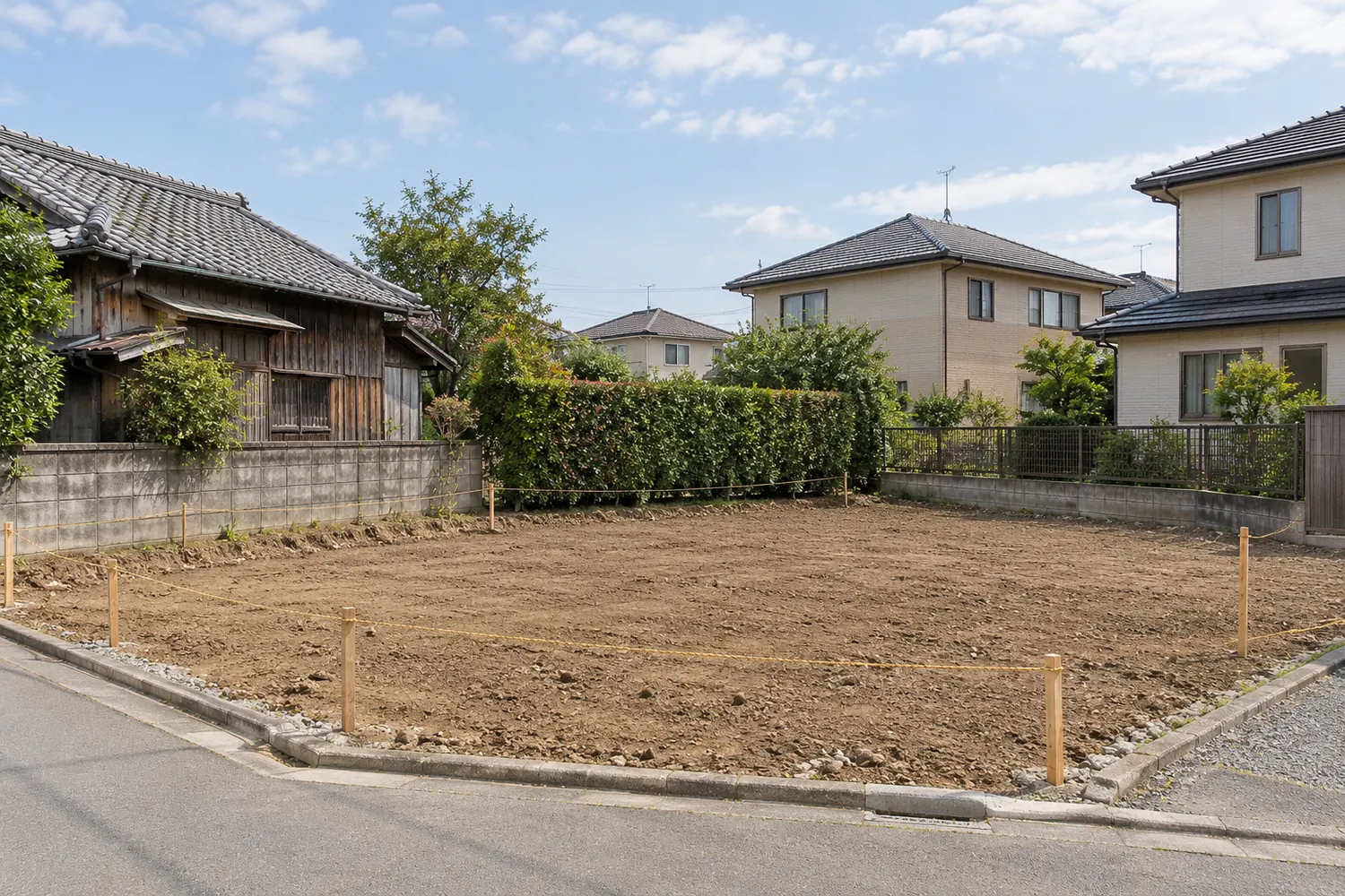 住宅を解体したあとの更地