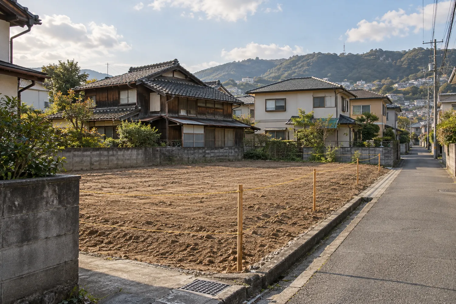住宅を解体したあとの更地