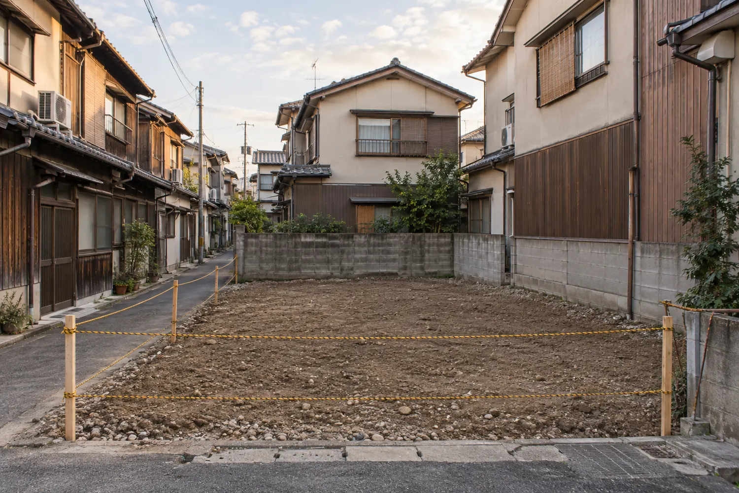 住宅を解体したあとの更地