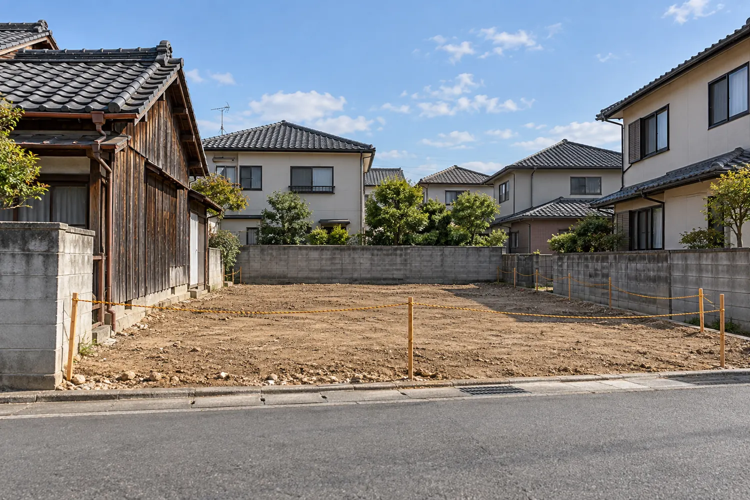 住宅を解体したあとの更地