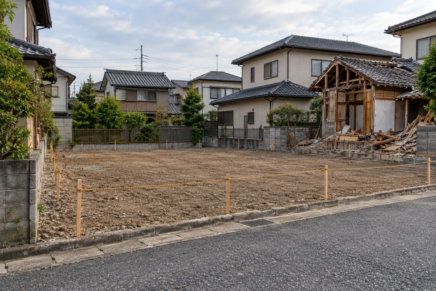 住宅を解体したあとの更地