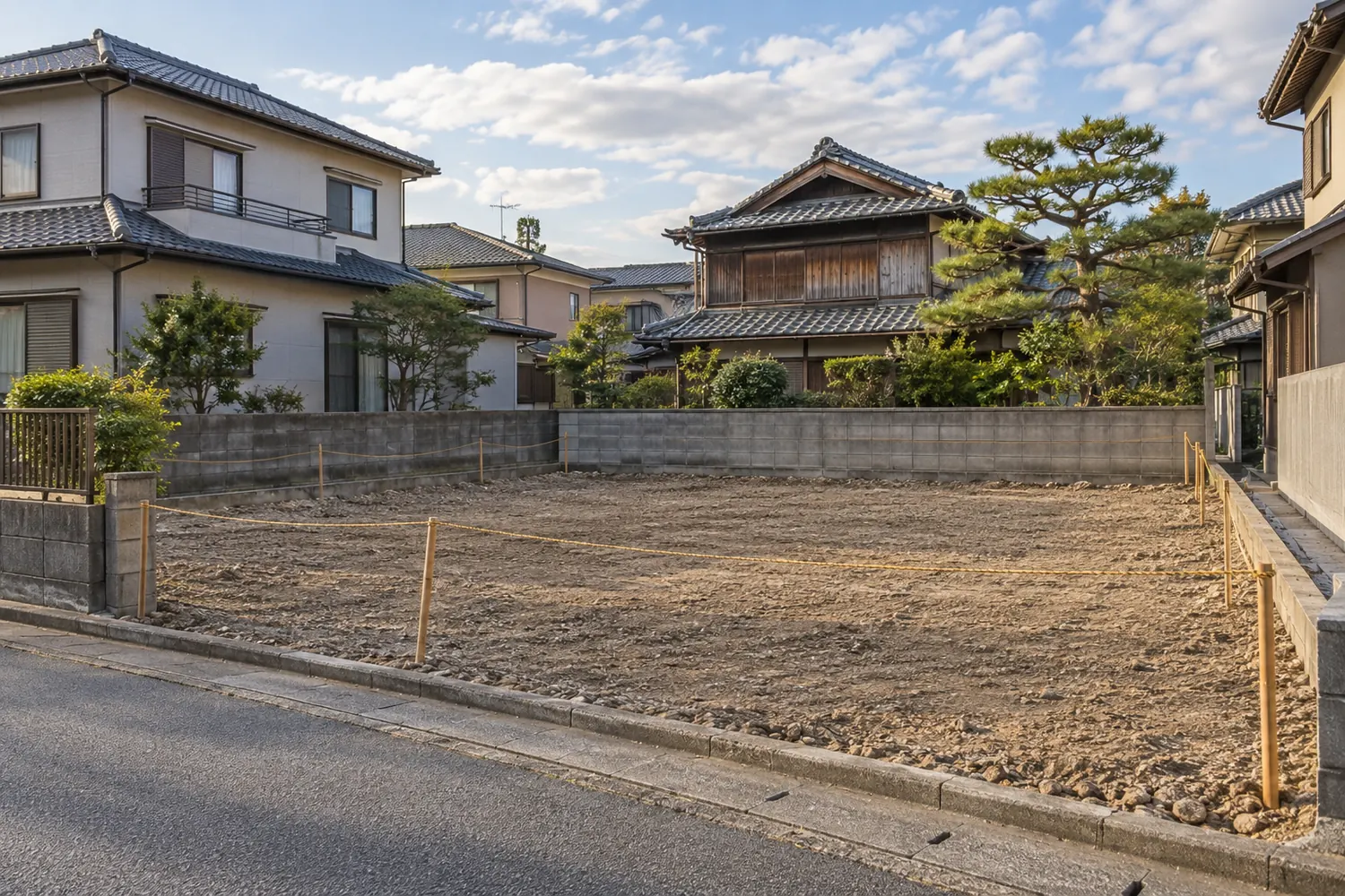 住宅を解体したあとの更地