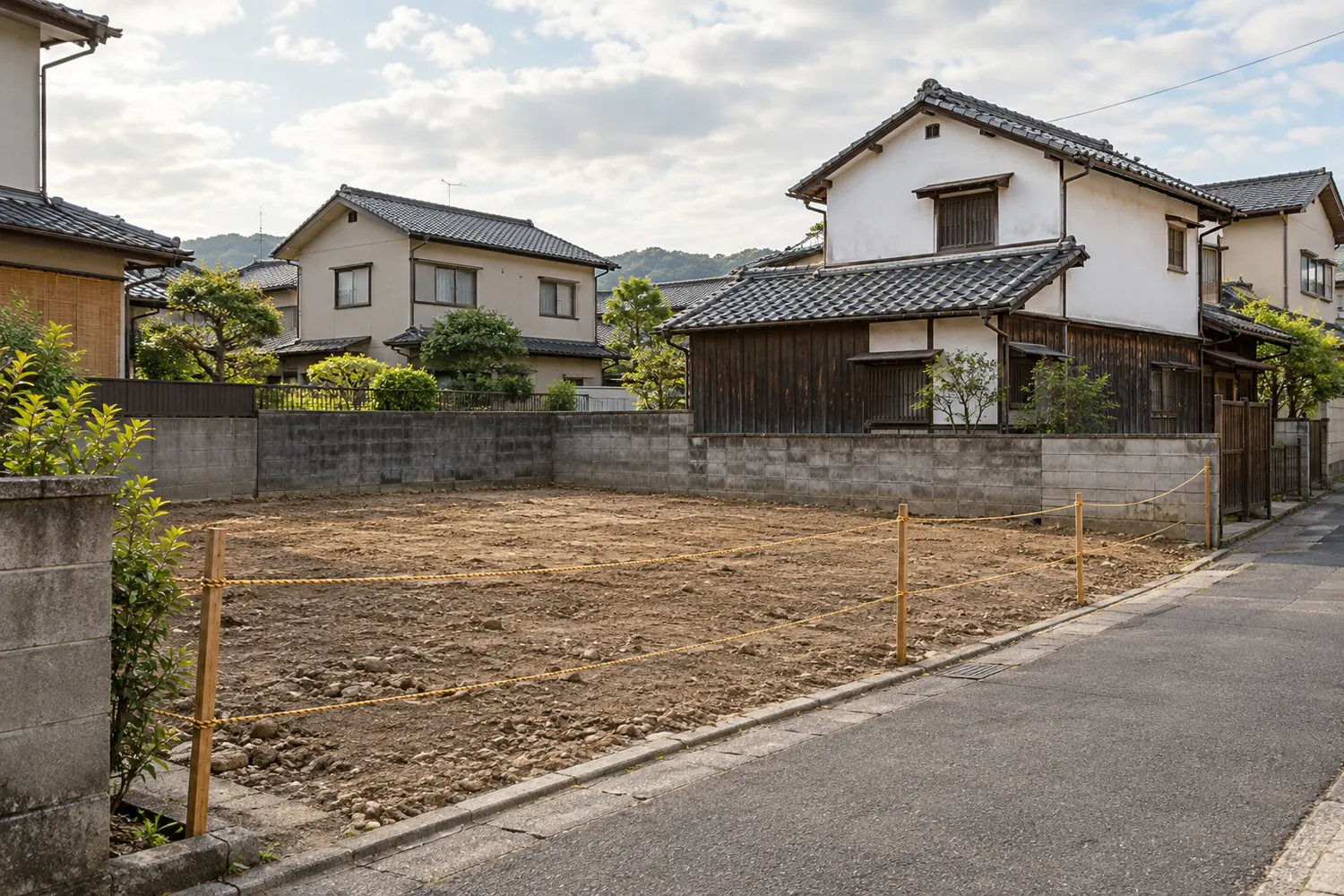 住宅を解体したあとの更地