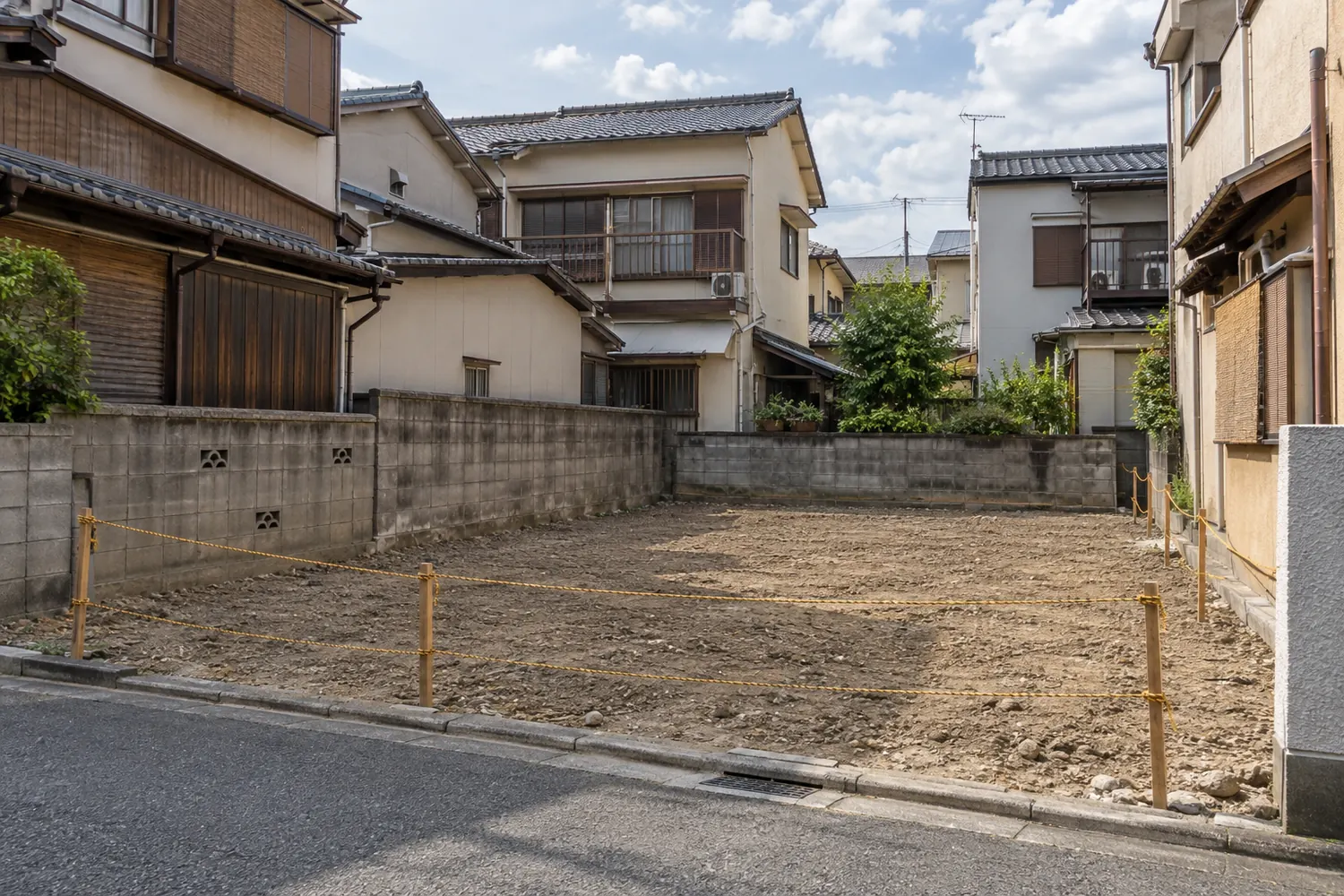 住宅を解体したあとの更地