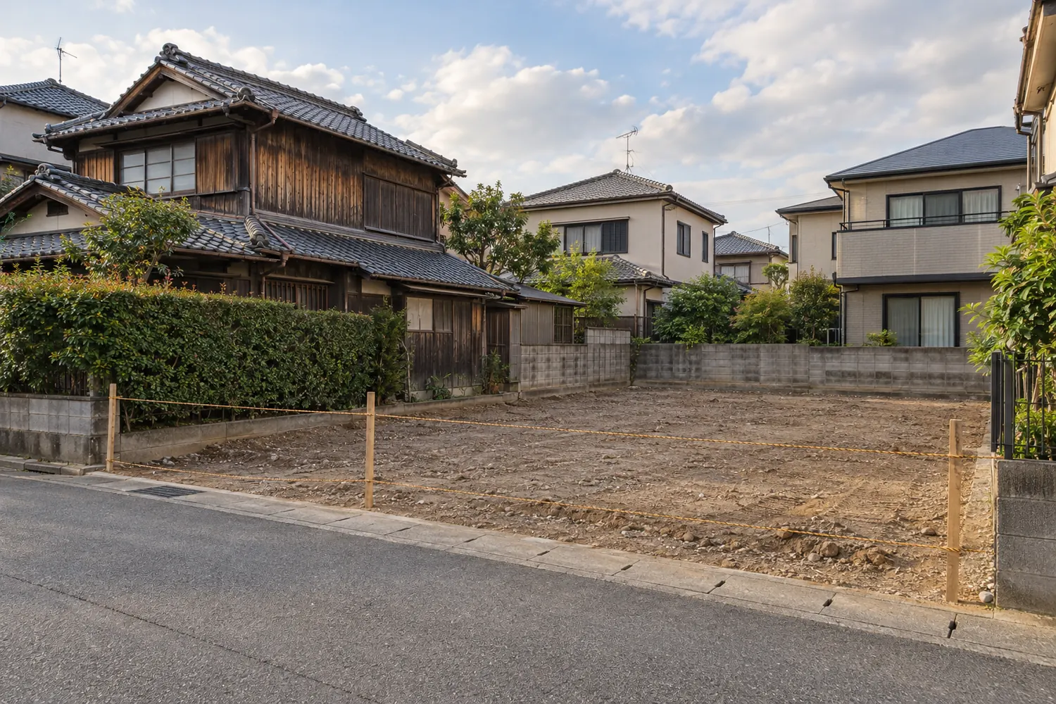 住宅を解体したあとの更地