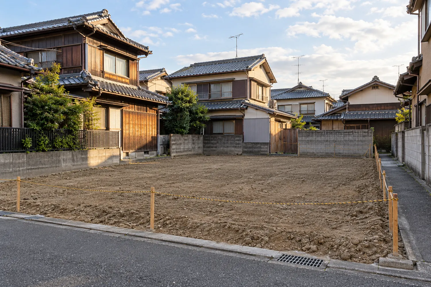 住宅を解体したあとの更地