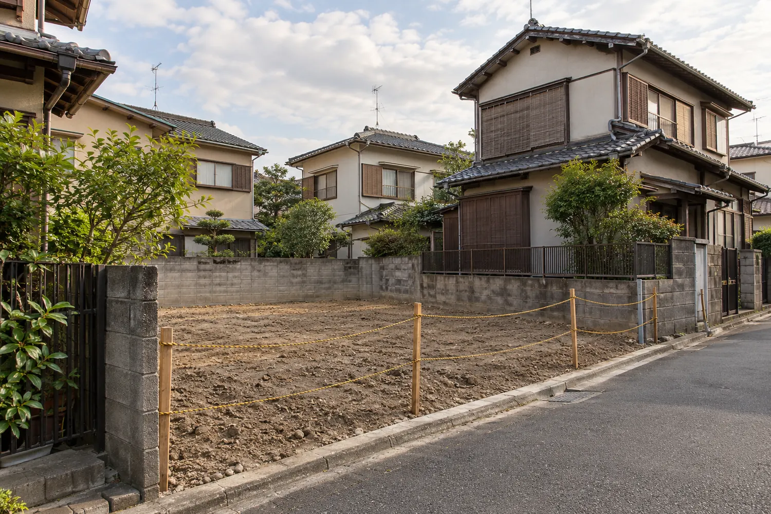 住宅を解体したあとの更地