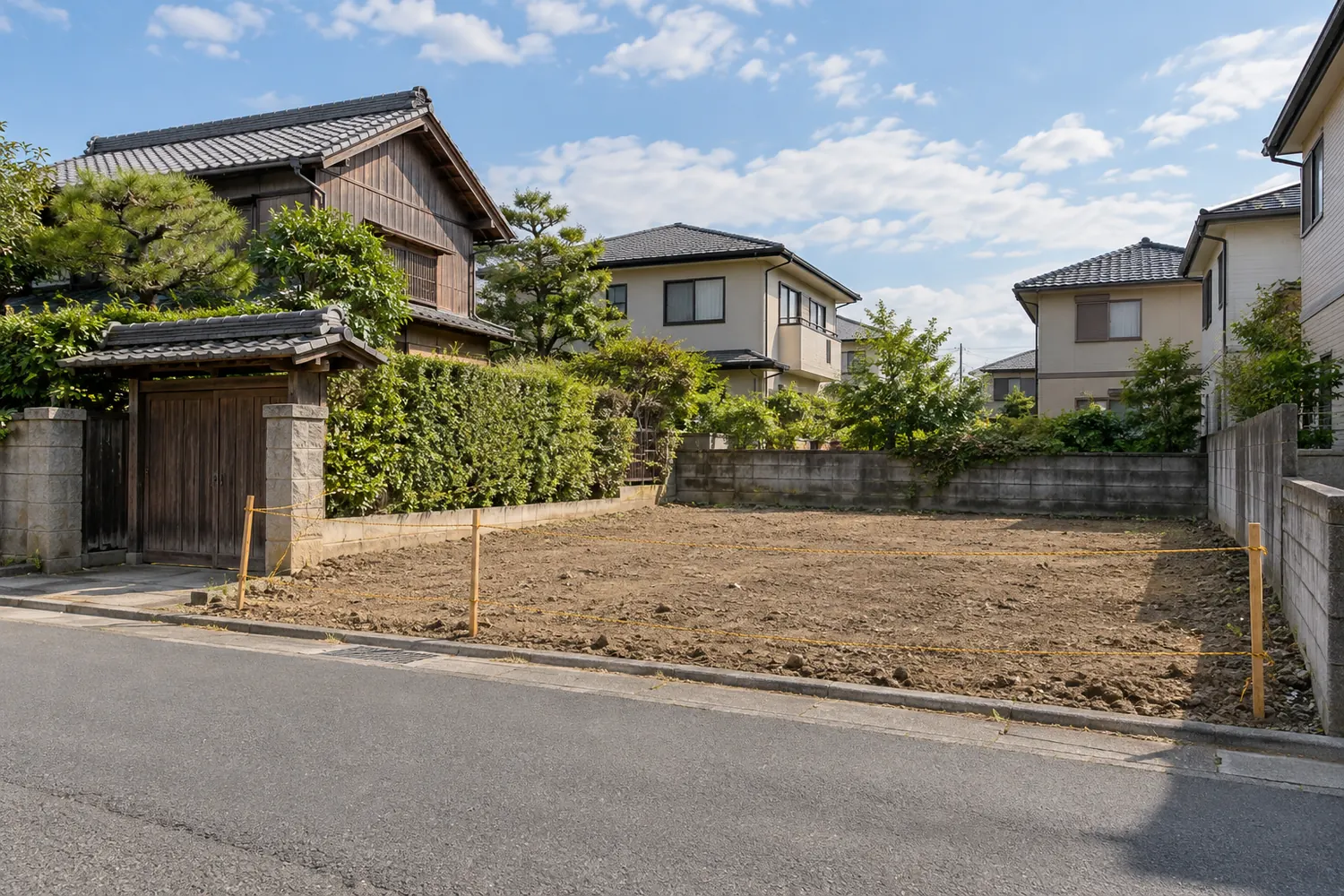 住宅を解体したあとの更地