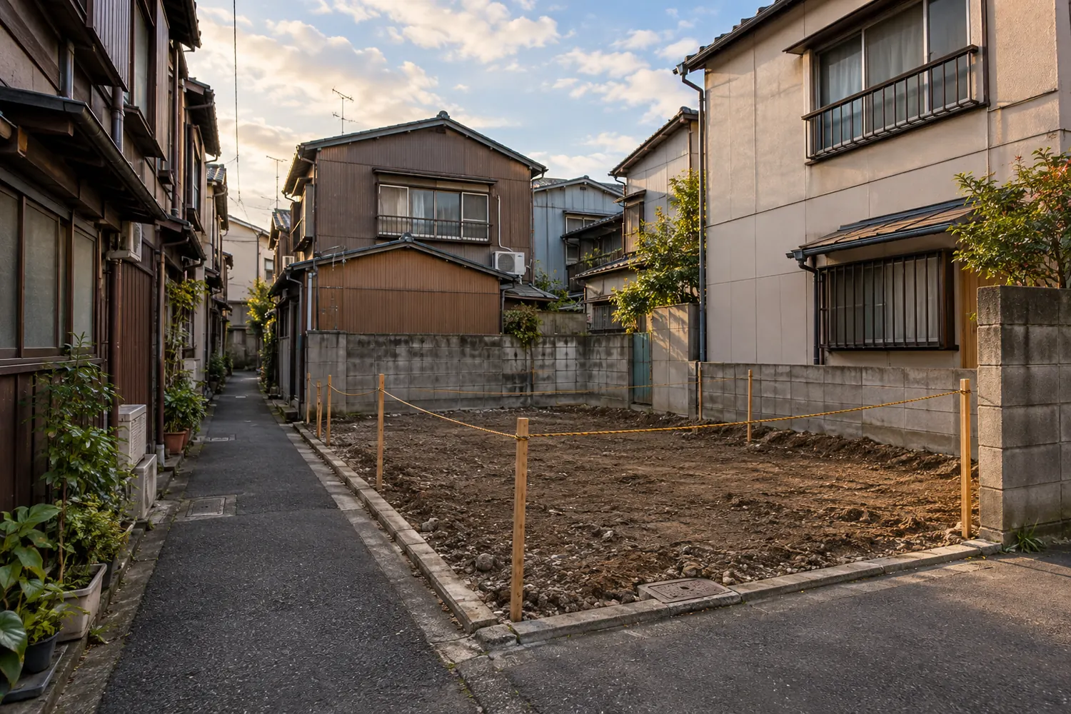 住宅を解体したあとの更地