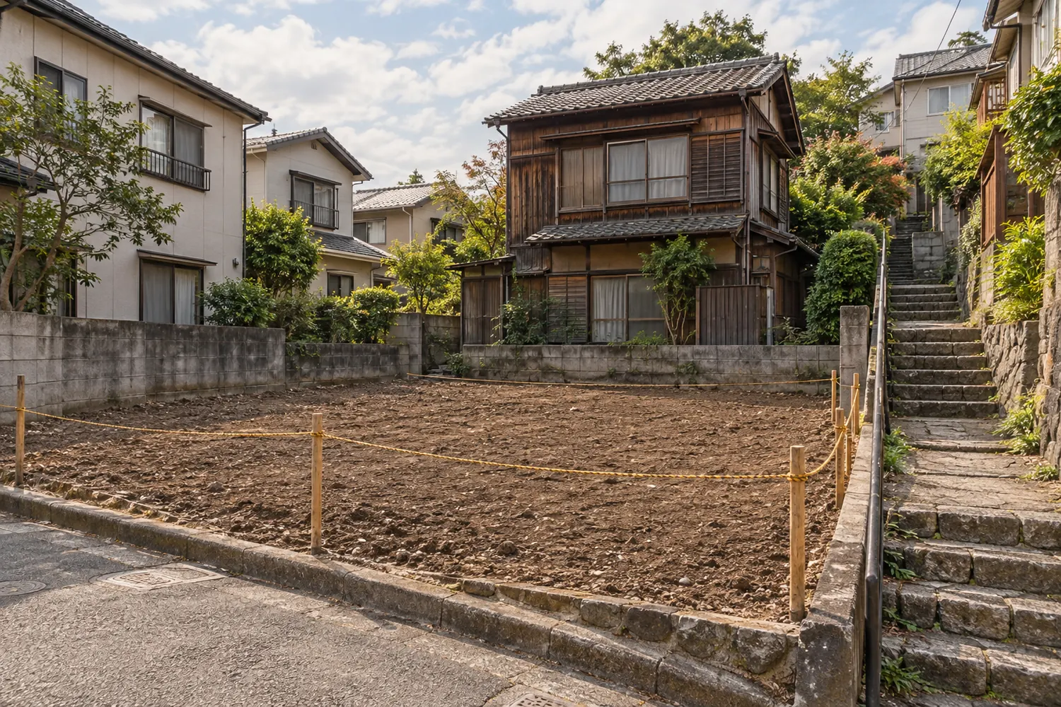 住宅を解体したあとの更地