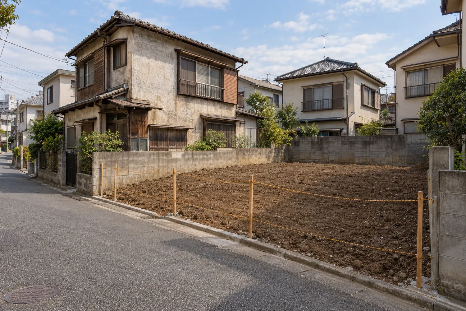 住宅を解体したあとの更地