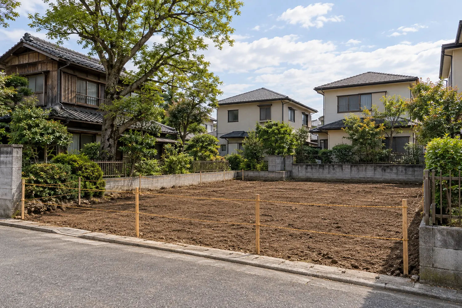 住宅を解体したあとの更地
