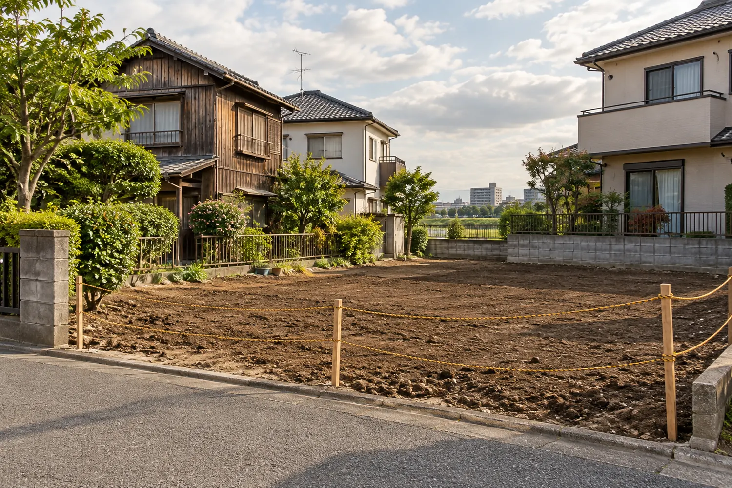 住宅を解体したあとの更地