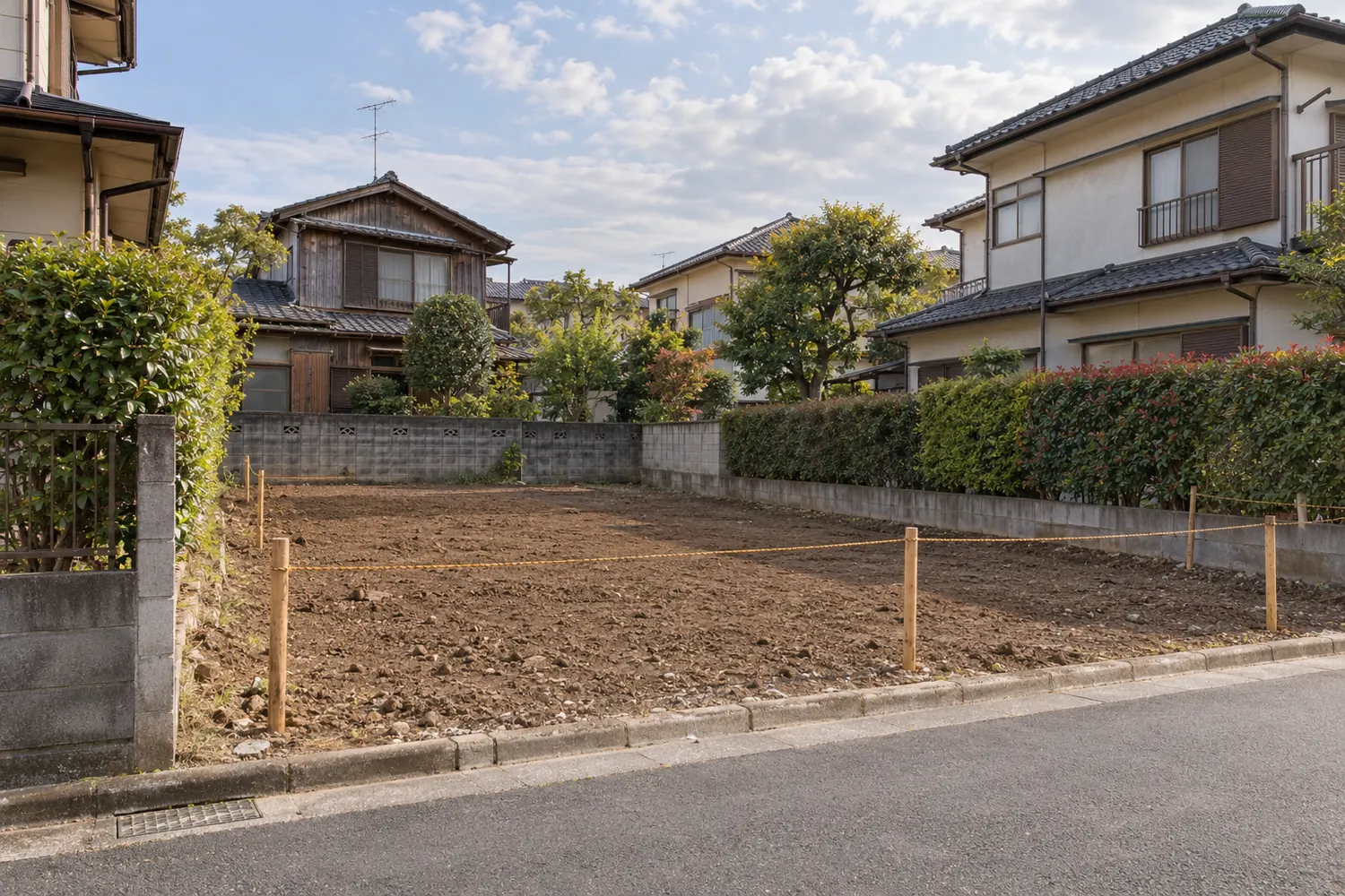住宅を解体したあとの更地