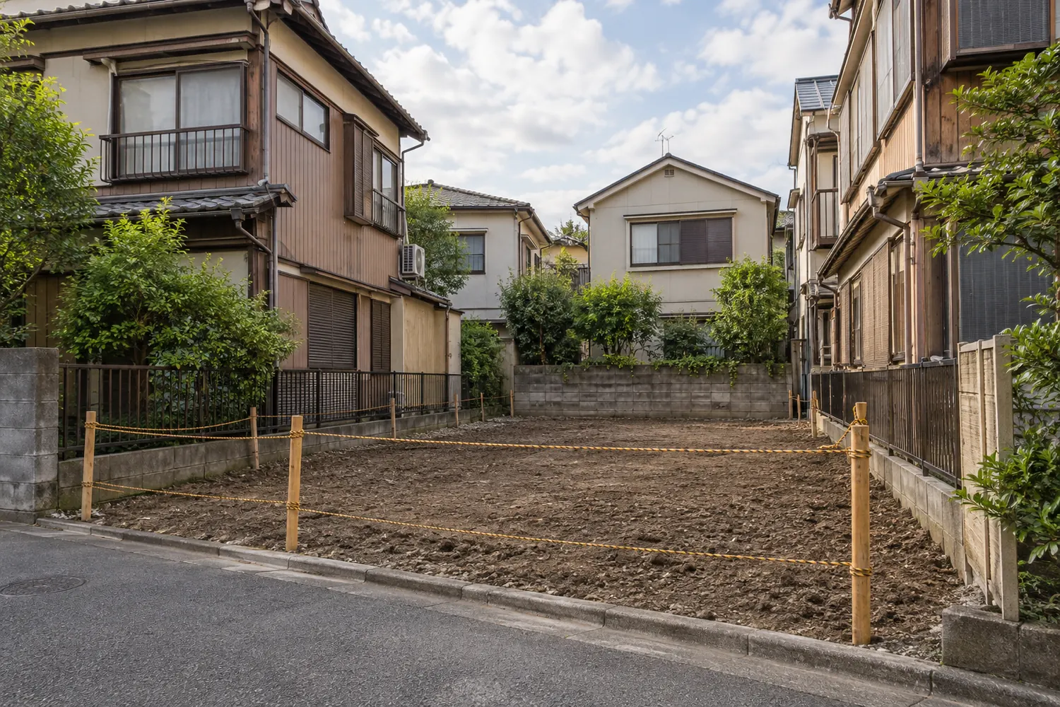 住宅を解体したあとの更地