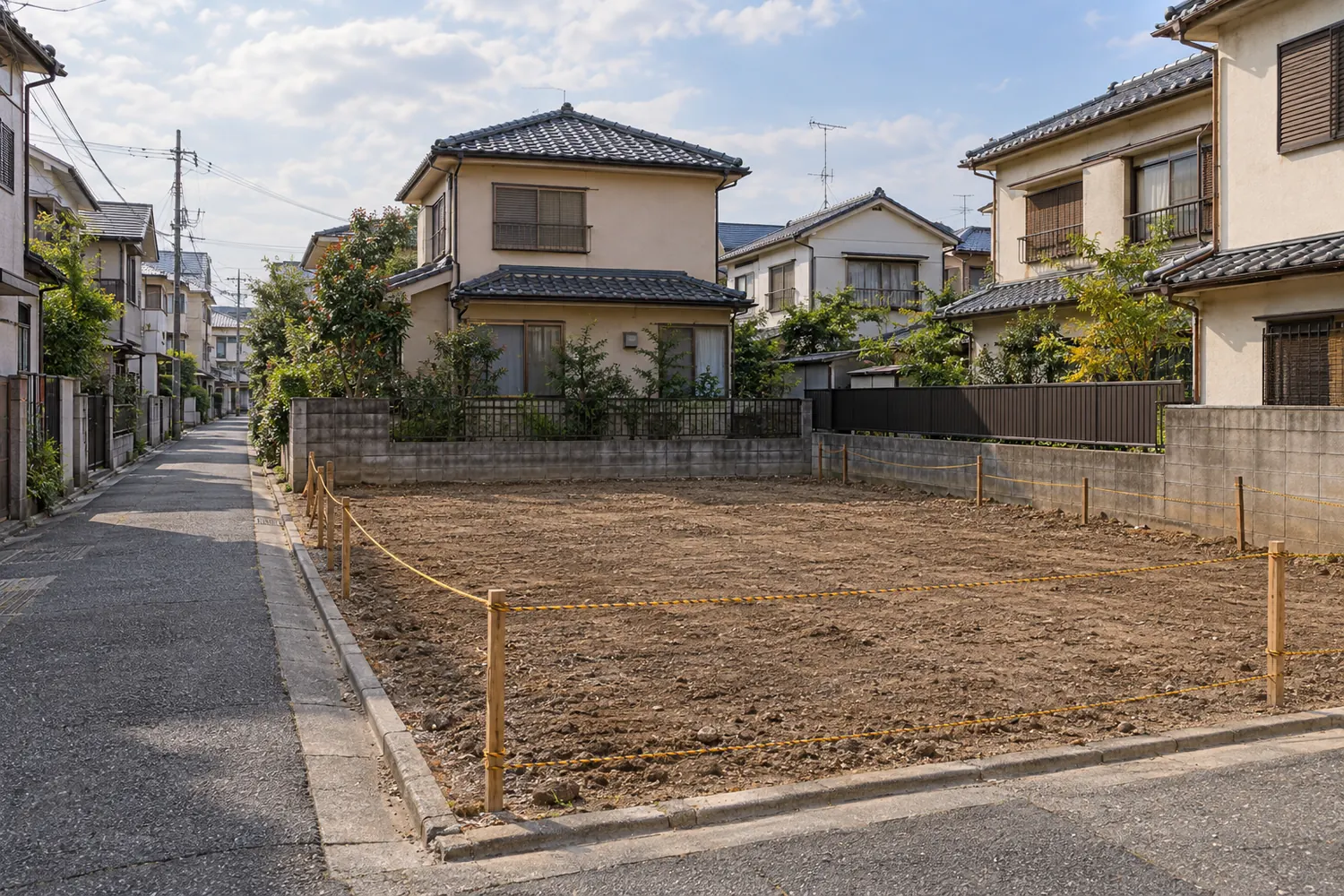住宅を解体したあとの更地