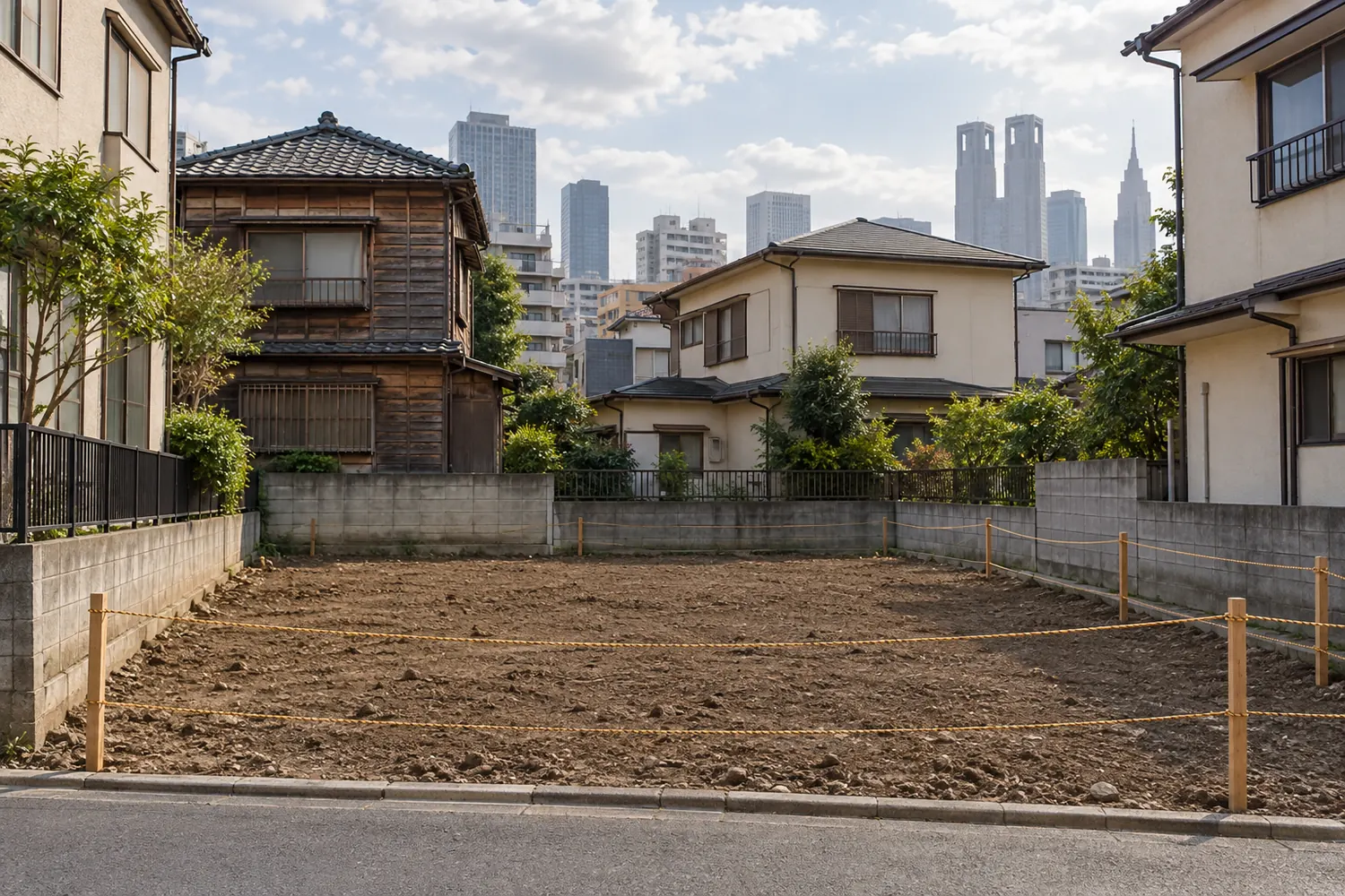 住宅を解体したあとの更地