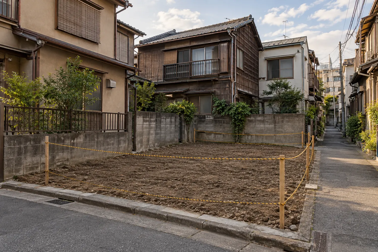 住宅を解体したあとの更地