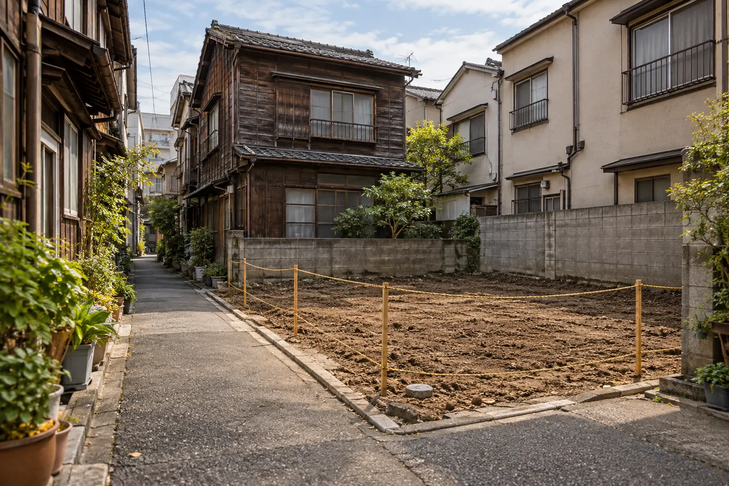 住宅を解体したあとの更地