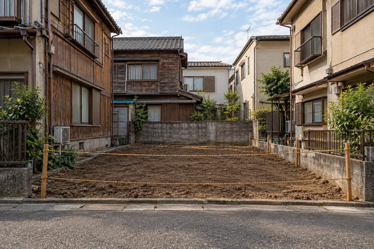 住宅を解体したあとの更地