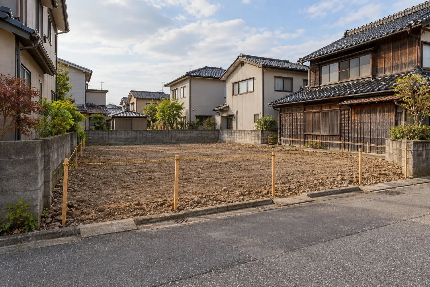 住宅を解体したあとの更地
